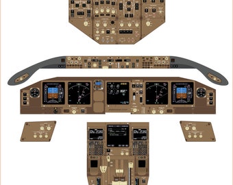 Boeing 777-200F im Flugzeug - Pilotentraining Poster - 777-200F Piloten Poster