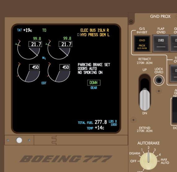 Boeing 777-200LR Cockpit Poster (digital Download) – Pilot
