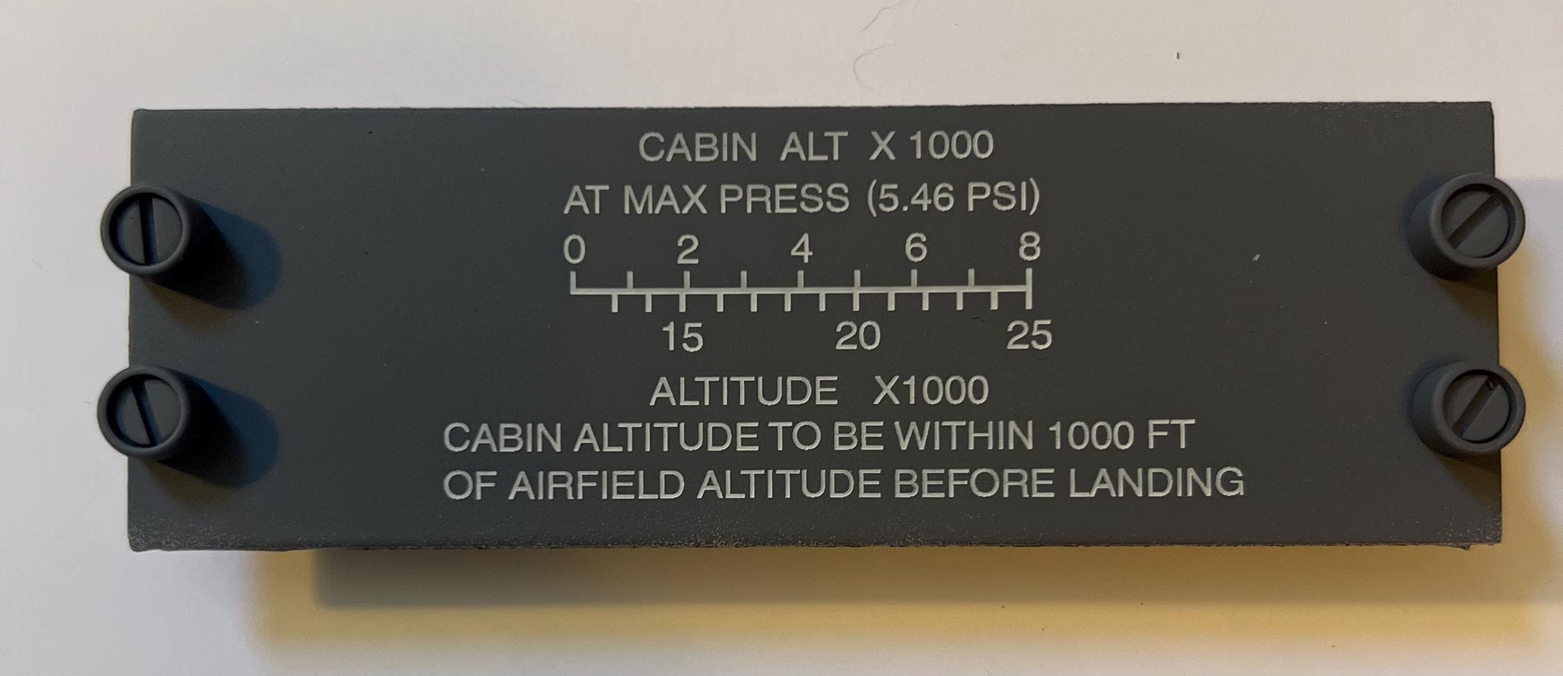Q400 Cabin Altitude Scale Panel - Etsy