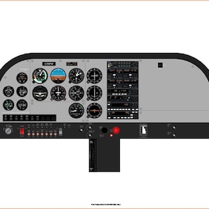 Cessna 172 Cockpit Poster (Digital Download) – Pilot Training Poster – Aviation Wall Art
