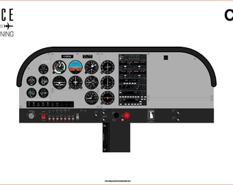 Cessna 172 Cockpit Familiarization Poster