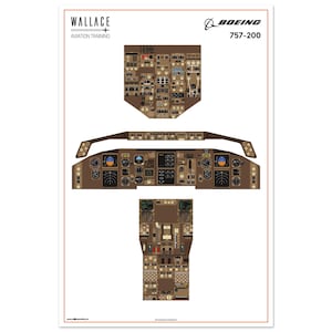 Boeing 757-200 Cockpit Familiarization Poster (printed) - Etsy