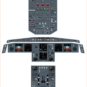 airbus a330-800 NEO - Pilotentraining Poster - Illustration im gebrauchten Zustand