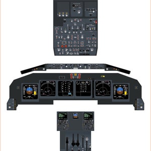 Boeing 717-200 Cockpit Poster (Digital Download) – Pilot Training Poster – Aviation Wall Art