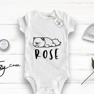Persian Cat Baby Grow - ( Tintzy ™ ) Cat Mom Gift Ideas , Newborn Cat Baby Outfit