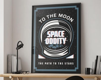 Retro Weltraum Poster - Astronaut Druck - Kosmos Geschenk - Tintzy