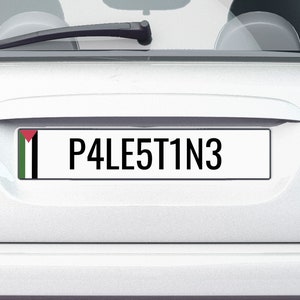 Palestine Car Sticker x2 , Free Palestine UK Number Plate Sticker, Freedom Decal,  Waterproof - Scratch Resistant - Tintzy