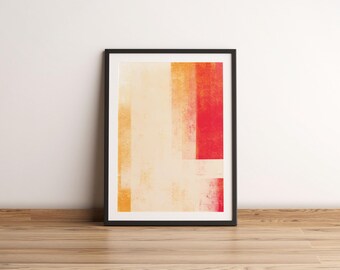 Warm-Toned Abstract Wall Art - Contemporary Geometric Print | Home Decor - Tintzy