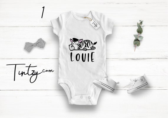 etsy personalised baby grow