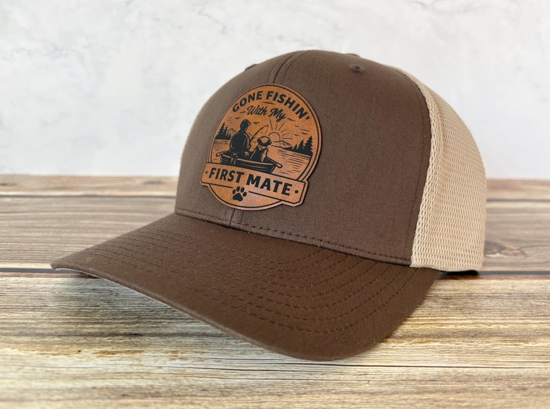 Gone Fishing With My First Mate Baseball Cap, Pet Parent Gift, Funny ...