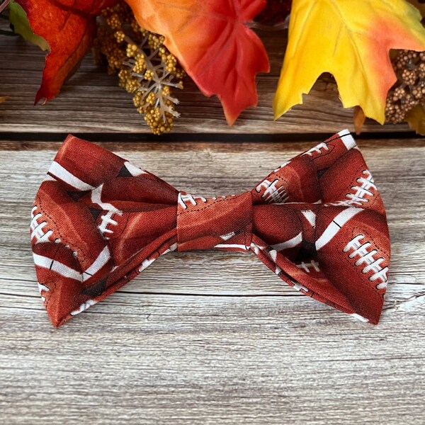 Football Dog Bow Tie, Dog Sport BowTie, Game Day Dog Attire, Cute Puppy Bow Tie, Over The Collar Bowties, New Pet Gift, Funny Dog Dad Gift