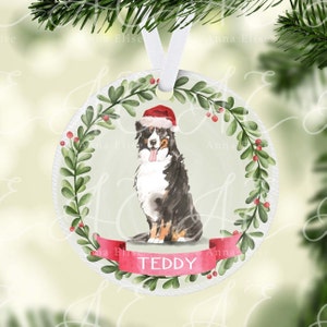 Berner Berghund Rund Weihnachten Ornament Sublimation Vorlage