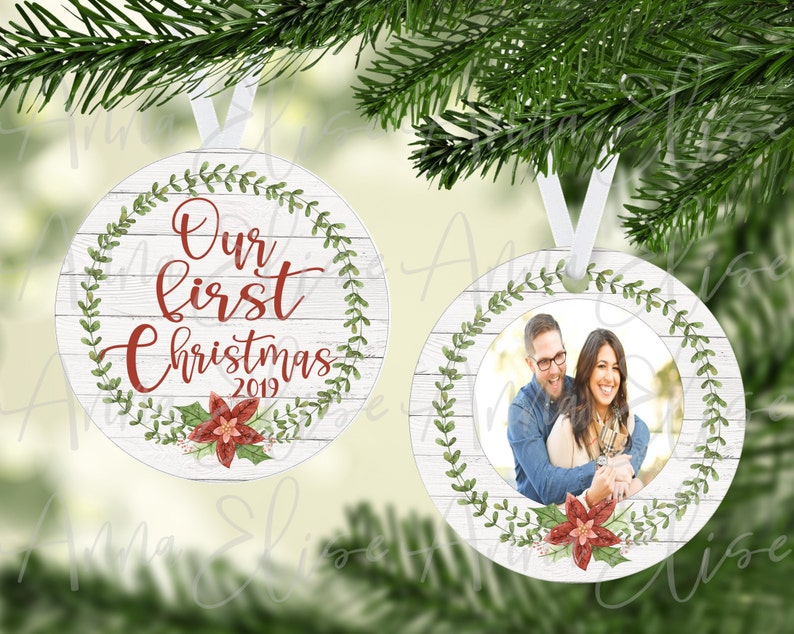 Download Our First Christmas Ornament Sublimation Template | Etsy
