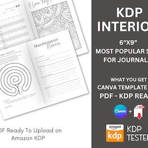 KDP Life Planner Journal Template: 100 Pages, 6x9 (Canva & PDF)