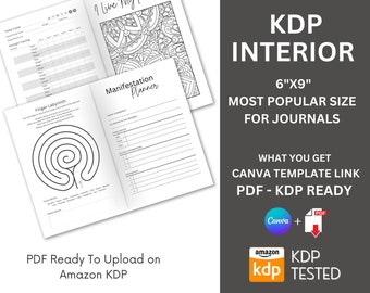 KDP Life Planner Journal Template: 100 Pages, 6x9 (Canva & PDF)