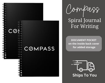 Compass Real Estate Spiral Notebook: Ruled Line Journal