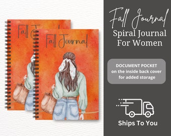 Fall Journal Spiral Notebook: Women's Writing & Planning