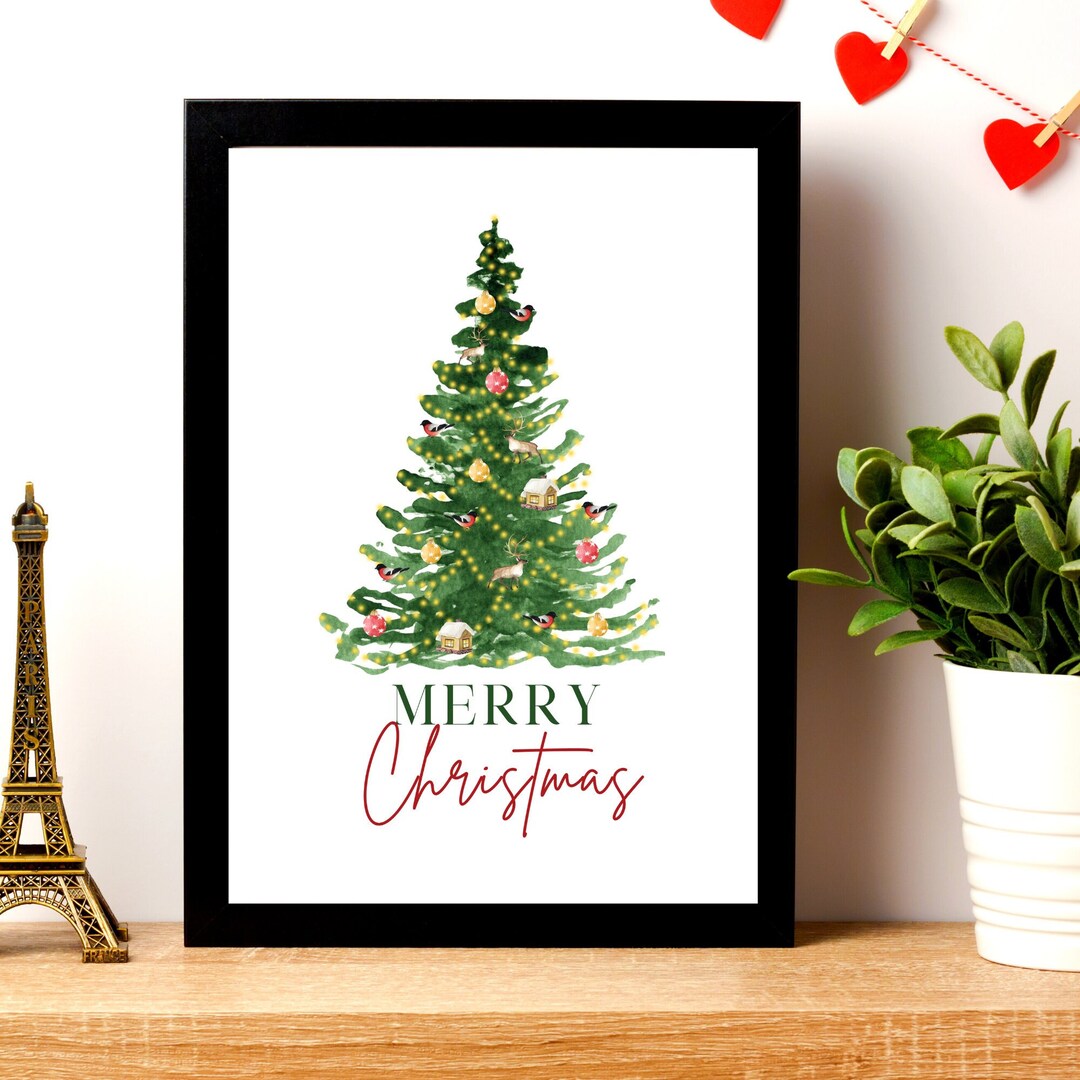 CHRISTMAS TREE PRINTABLE, Christmas Wall Art, Christmas Printable ...
