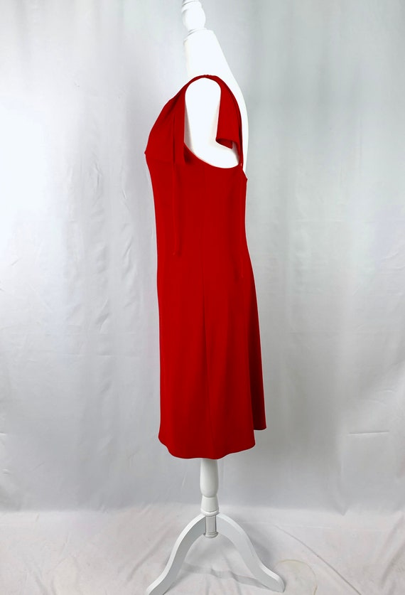 Vintage 1990s Red Cocktail Dress- cool tied spagh… - image 6