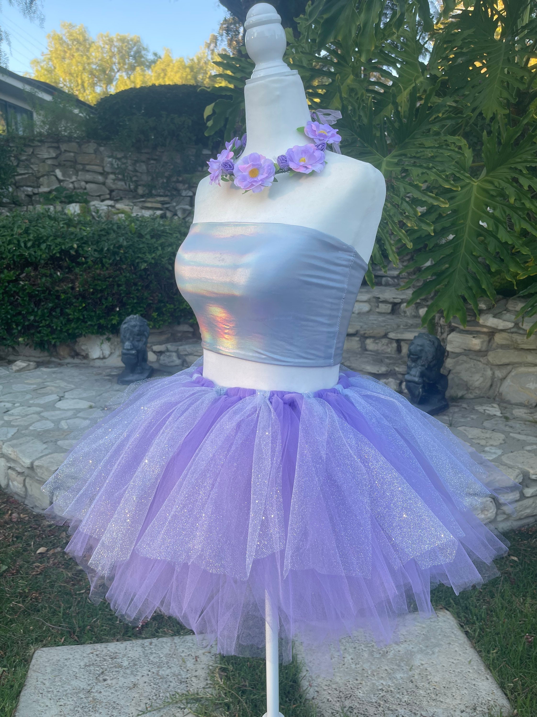 Lavender Purple DIY Fairy Costume Kit Adult Small Tutu W/ photo