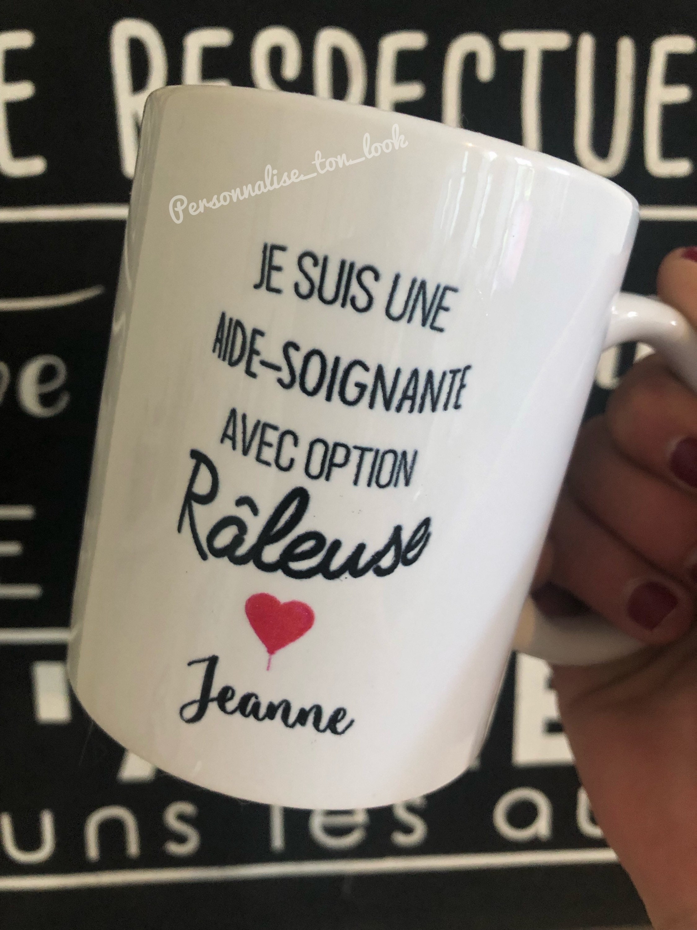 Mug Aide Soignante et Râleuse , Tasse Option Personnalisable Prenom Au Choix