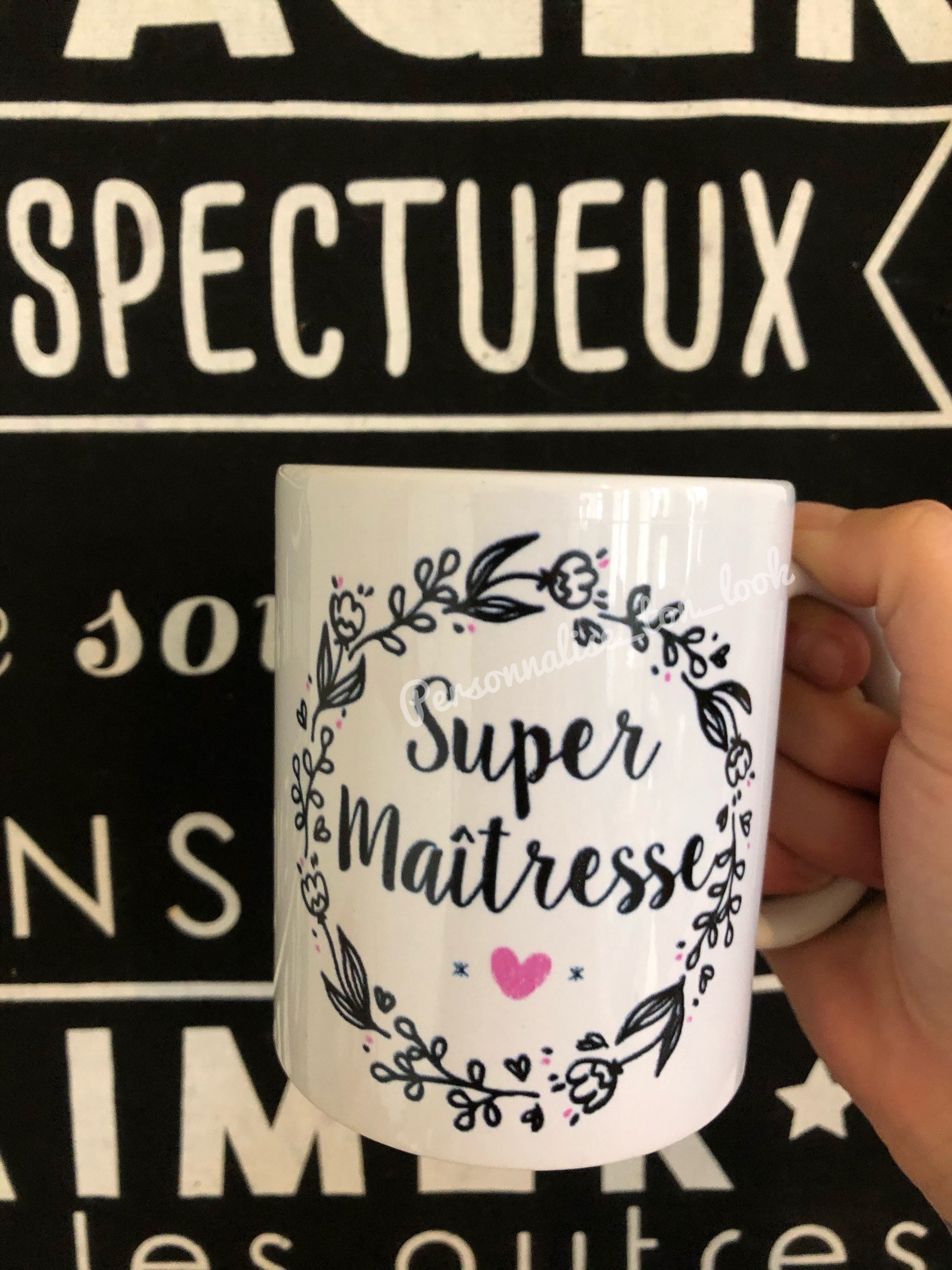 Mug Tasse Cadeau Maitresse , Atsem Fin d'année Personnalisée