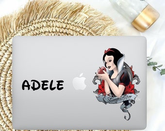 Stickers Autocollants princess tattoo pour PC Portable , stickers d'ordinateur portable , stickers personnalisé ordinateur pc portable , mac