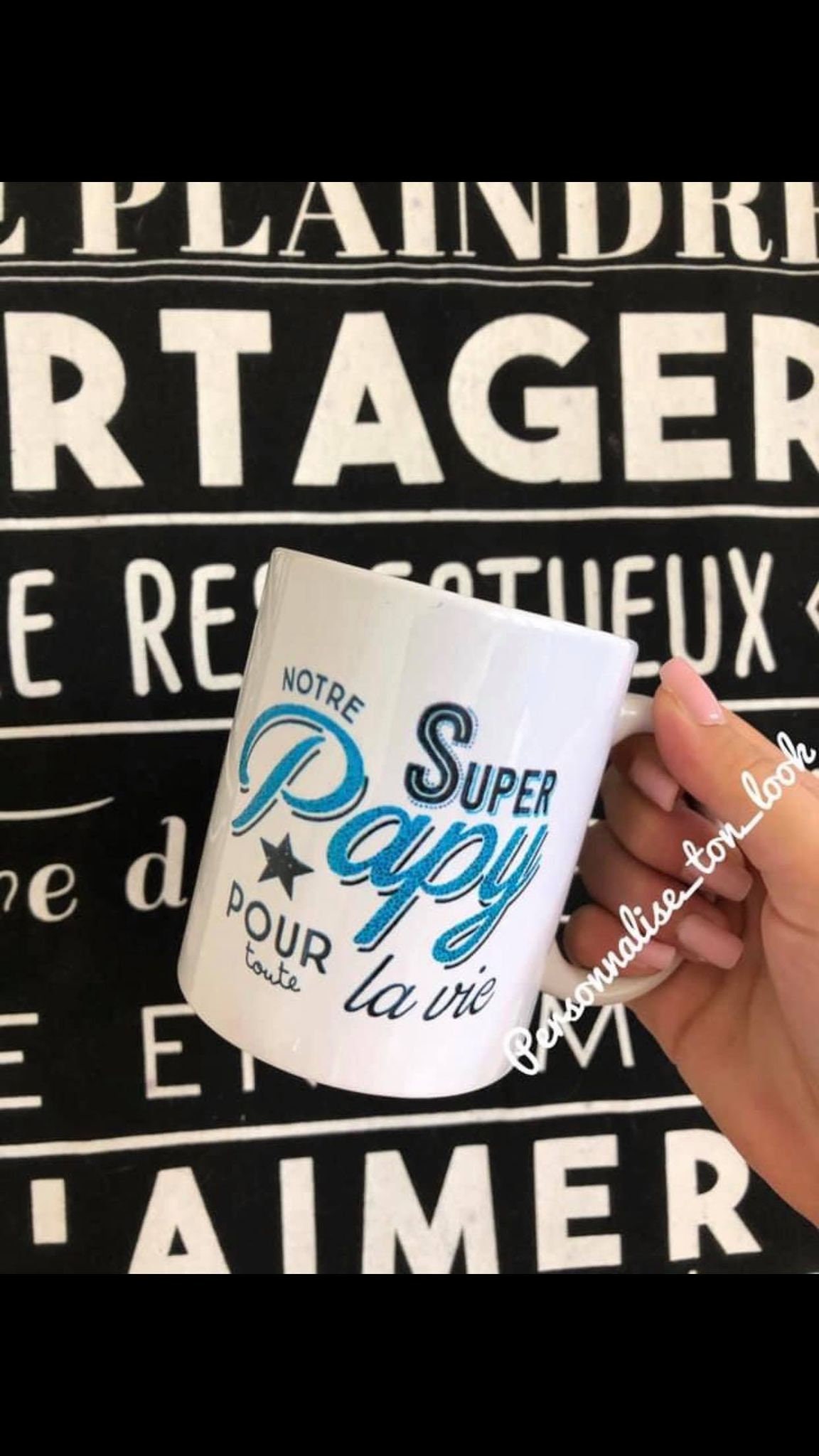 Mug Super Papi Papy , Tasse Fetes Des Grand Pere Mug Papy