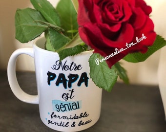Mug papa tasse papa dad mug super papa genial