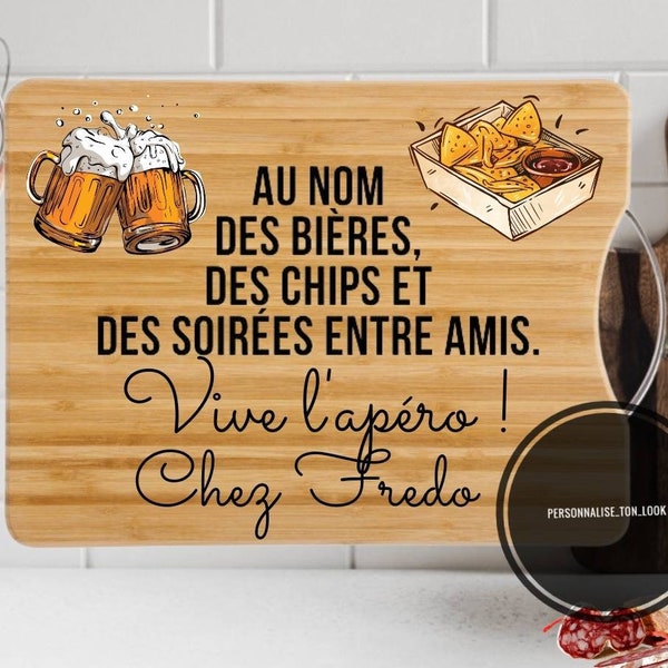 Planche apero personnalisée planche apéritif personnalisable planchette apéro planche a découper