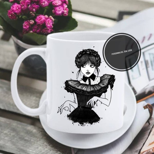 Mug mercredi addams tasse mercredi addams wednesday mug mug personnalisé prénom mercredi