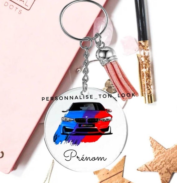 Porte clef BMW porte clef voiture BMW personnalisable prénom au choix -   België