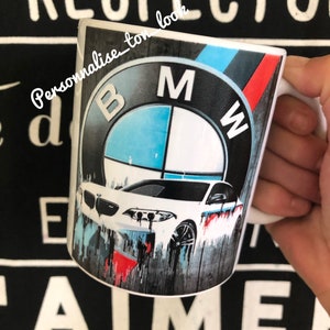 BMW cup mug, bmw car cup, personalized bmw car mug