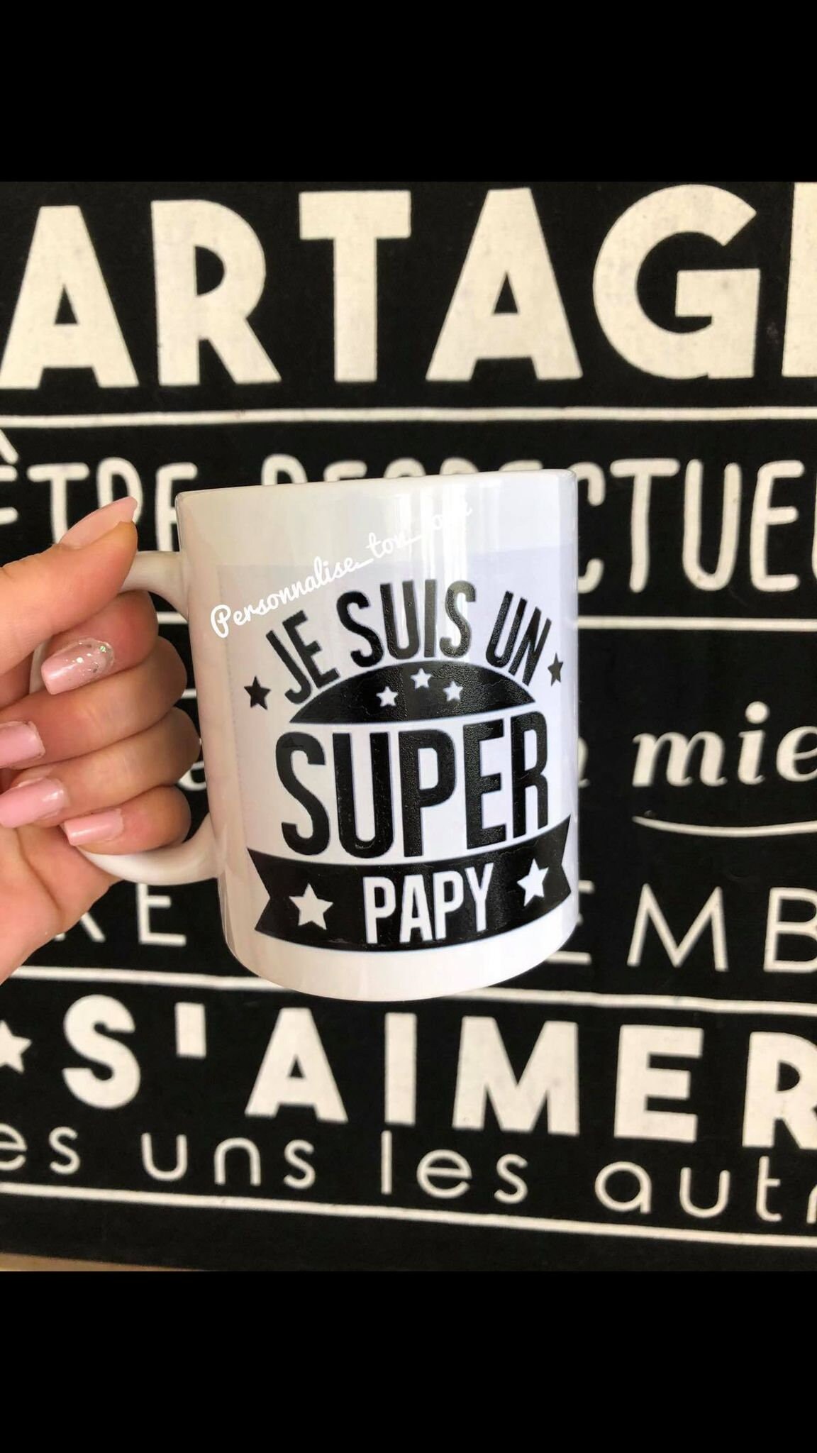 Tasse Super Papi Papy Je Suis Un Cadeaux Personnalisé Papy