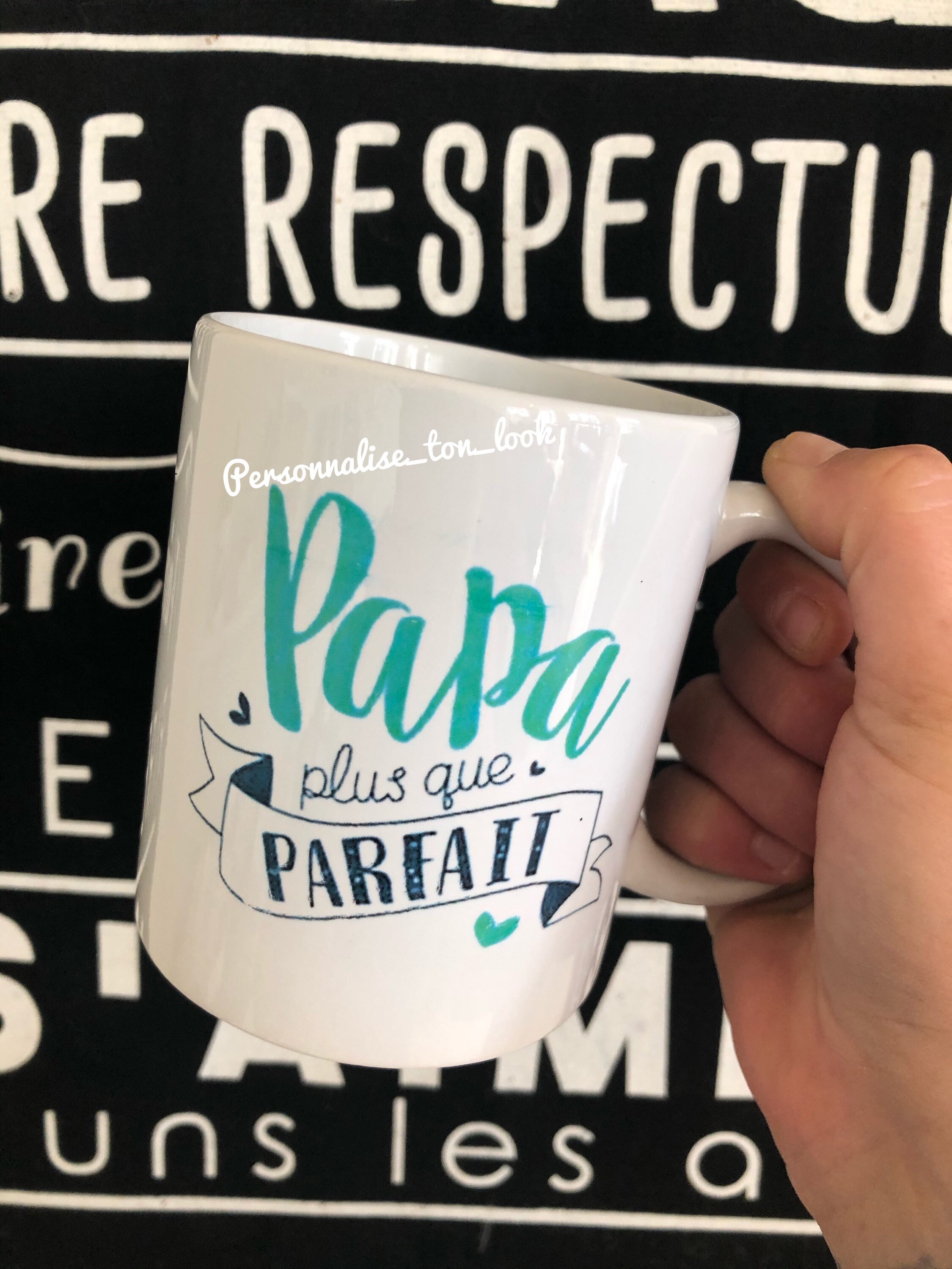 Mug Tasse Papa Plus Que Parfait , Cadeau Fêtes Des Pères