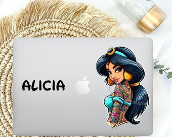 Stickers Autocollants jasmine tattoo pour PC Portable , stickers d'ordinateur portable , stickers personnalisé ordinateur pc portable , mac