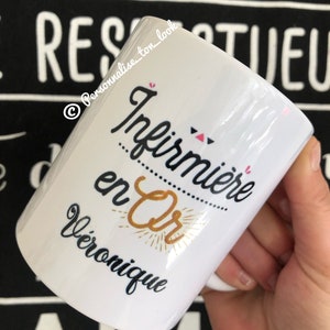 Gold nurse mug customizable gold nurse mug personalized first name nurse ceramic mug for nurse