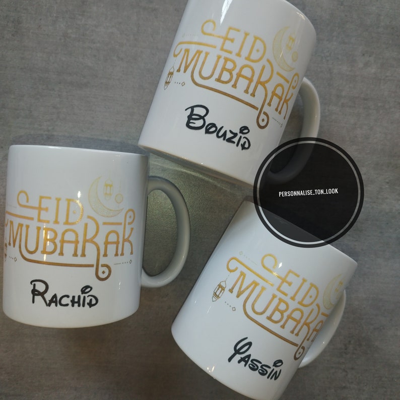 Cadeau eid Mubarak cadeau ramadan mug personnalisé prénom eid image 3