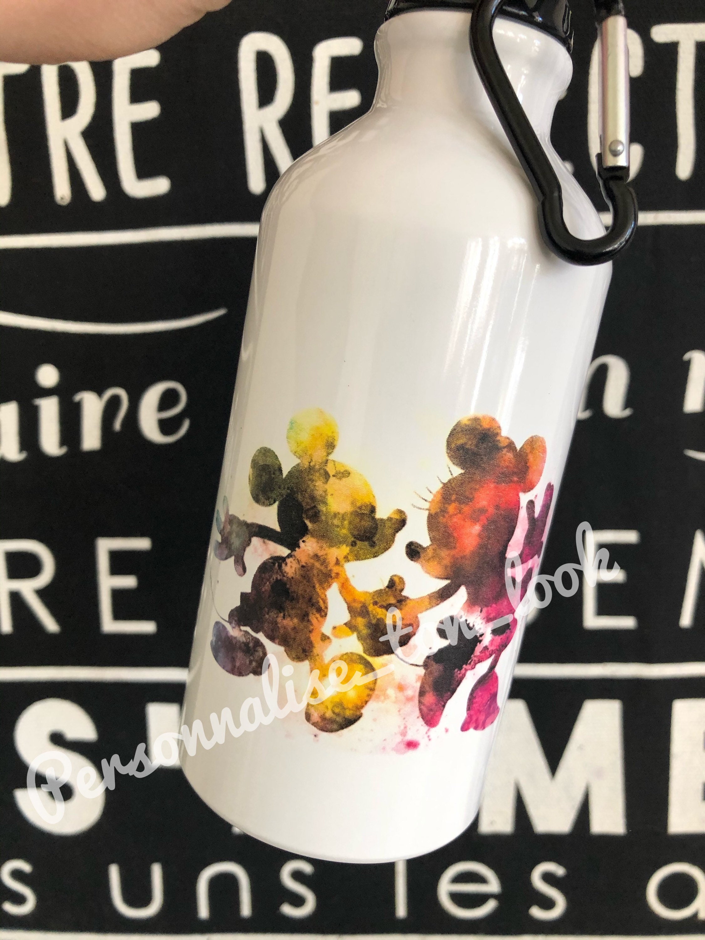 Gourde Ombrage Mickey Minnie Revisité Aquarelle