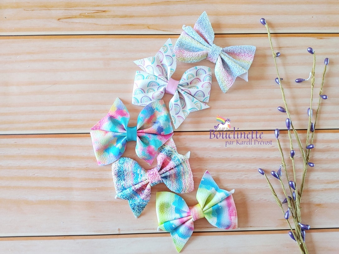 Pastel Hair Accessories on Clip Elastic Headband Hair Bow Etsy