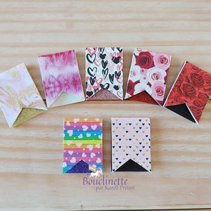 Valentine's Day Magnetic Bookmark Vegan Leather Lined with Shiny Foil, Book Marker