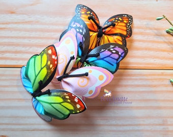 Spring butterfly hair accessories on clip, elastic, headband, hair bow