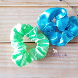 Scrunchie with light in handmade satin for normal size hair image 5