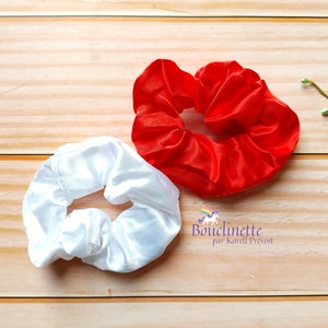 Scrunchie with light in handmade satin for normal size hair image 6