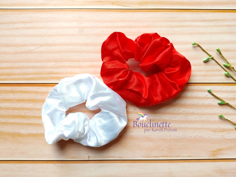 Scrunchie with light in handmade satin for normal size hair image 6