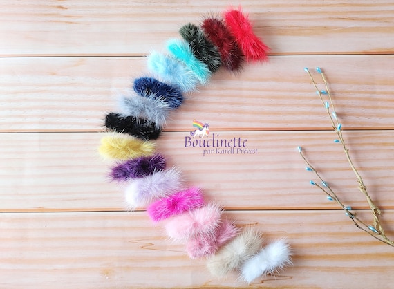 MINK HAIR POM SUMMER YELLOW MINK HAIR POM SUMMER YELLOW