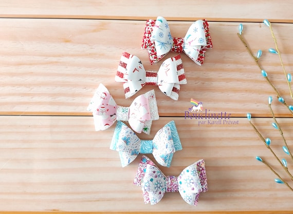 Winter- und Weihnachtshaarschmuck auf Clip, Gummiband, Stirnband, Haarschleife