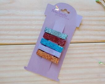 Set of 5 barrettes, 5 cm hair crocodile clip