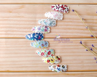 Snap spring clip, hair accessories on 5.5cm leatherette clip