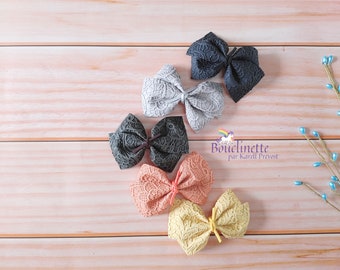 Embossed hair accessories on clip, elastic, headband, hair bow